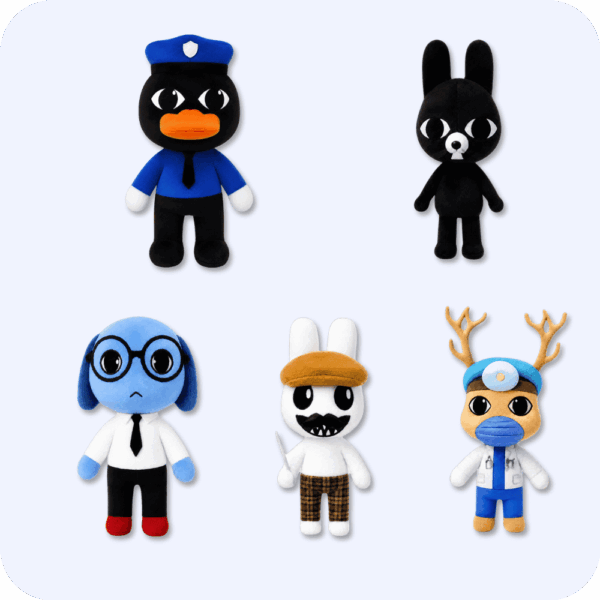 5PCS Animal Hospital plush set of five characters