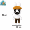 Barney white bunny plush with brown hat and plaid trousers