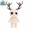Beige Antlered Anomaly plush with brown antlers