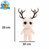 Beige Antlered Anomaly plush with brown antlers - animal hospital game roblox
