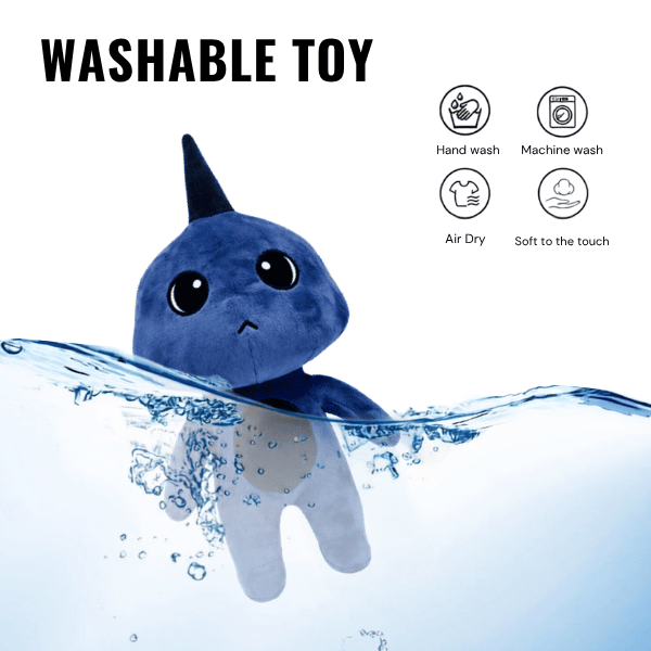 Blue Horned Anomaly blue monster plush toy