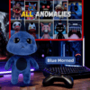 Blue Horned Anomaly blue monster plush toy