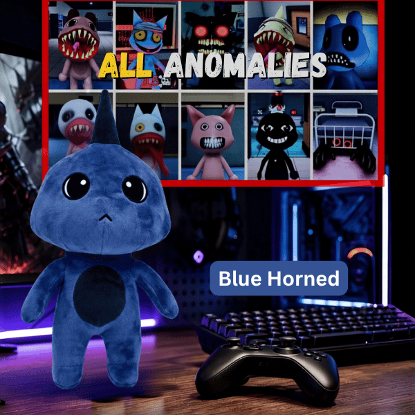 Blue Horned Anomaly blue monster plush toy