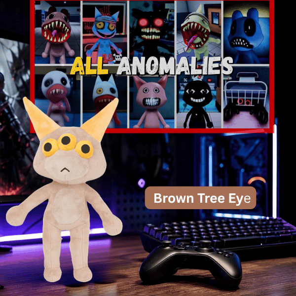 Brown Tree Eye three-eyed plush character toy