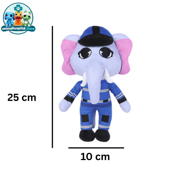 Bubba Bubbaphant blue elephant police plush toy