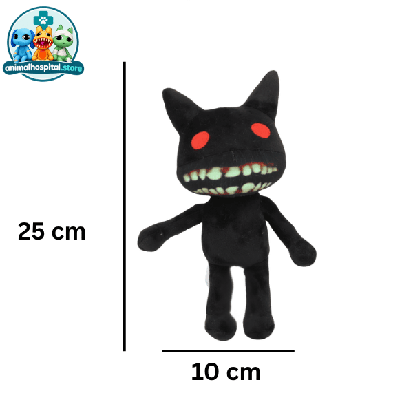 Camera Monster plush with red eyes and a wide grin