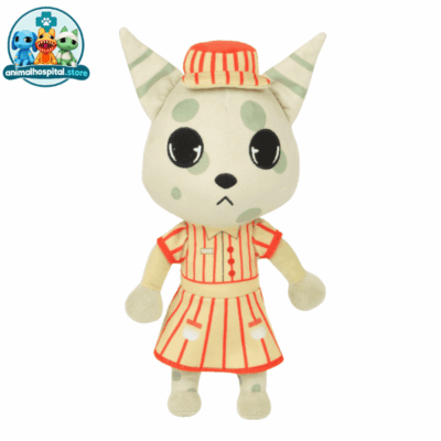 Doublenurse cat plush in a red-and-white nurse outfit