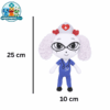 Fluffy Nurse dog plush in a blue nurse uniform and cap
