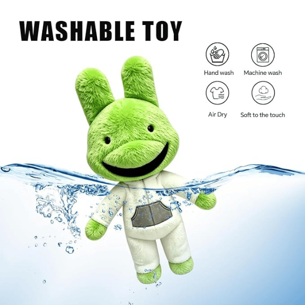 Green Intern (3) Green intern plush toy with white shirt and grey pocket. Animal hospital anomaly game plush toy roblox