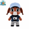 Liz Plush Liz brown dog plush in a blue cap with a camera