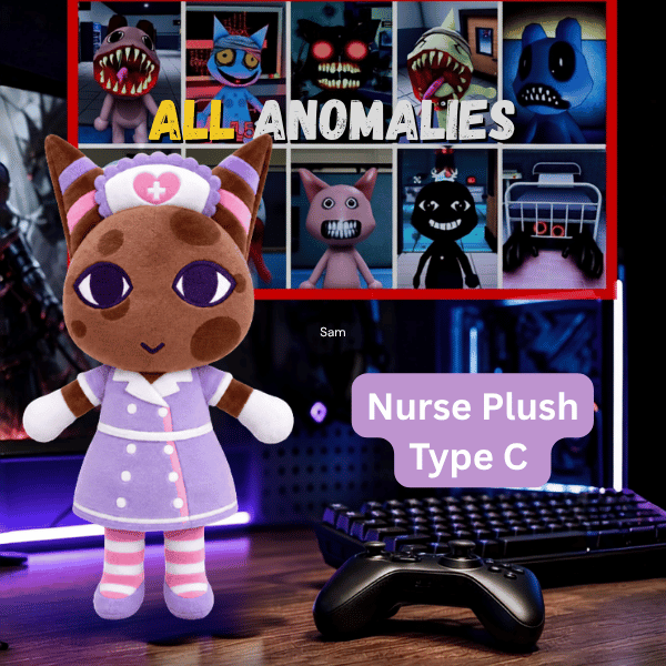 Nurse Plush Type C (4) Nurse Plush Type C brown cat plush in nurse dress