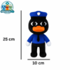 Officer Duckman black duck plush in blue police uniform