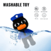 Officer Duckman black duck plush in blue police uniform