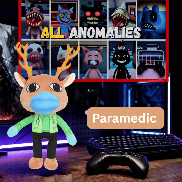 Paramedic (4) Paramedic plush in a green shirt and black trousers