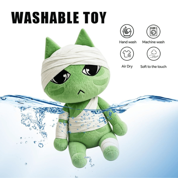 Patient Plush (3) Patient Plush Type C green cat plush with bandages