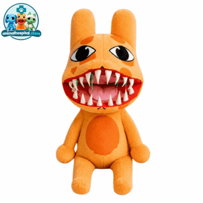 Orange rabbit plush Patient Plush Type B with sharp teeth