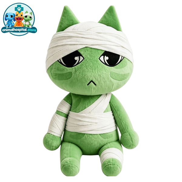 Patient Plush Patient Plush Type C green cat plush with bandages