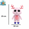 Pink Antlered Anomaly plush with pink antlers and blue feet
