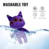 Purple Three-Eyed Anomaly plush with golden-orange eyes