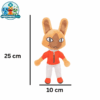 Rascal the orange monkey plush in an orange jacket