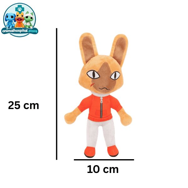 Rascal the orange monkey plush in an orange jacket