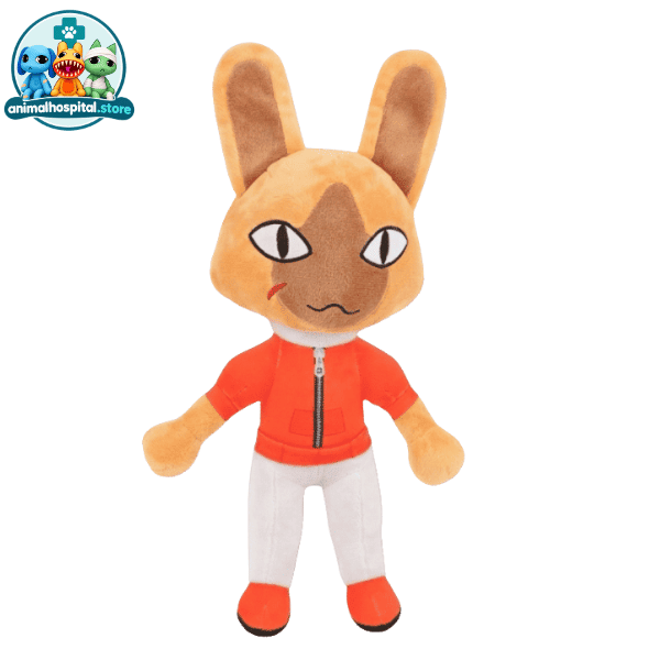 Rascal the orange monkey plush in an orange jacket