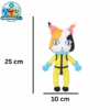 Sam plush toy with party hat and blue gloves