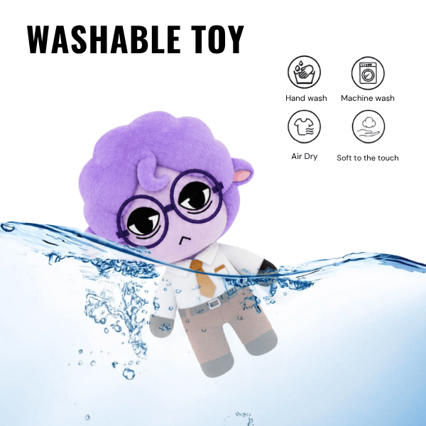 Secretary Plush Type B catdeerAntlered Secretary Plush Type B with purple curly hair and glasses