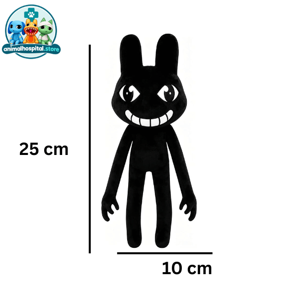 Black colored stalker in animal hospital anomaly game - plush toy - roblox game character