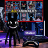 Black colored stalker in animal hospital anomaly game - plush toy - roblox game character
