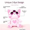 Tiny Anomaly Cupid pink cat plush with three eyes