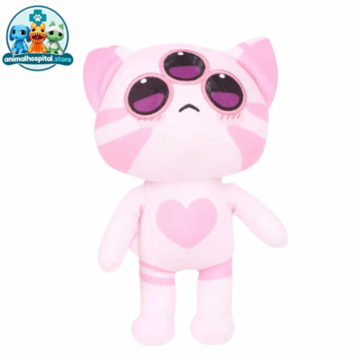 Tiny Anomaly Cupid pink cat plush with three eyes