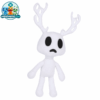 White Deer plush toy with dark eyes and antlers
