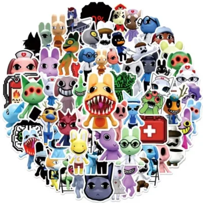 60-piece horror cartoon sticker pack for laptops and phones — Image 1 of 7