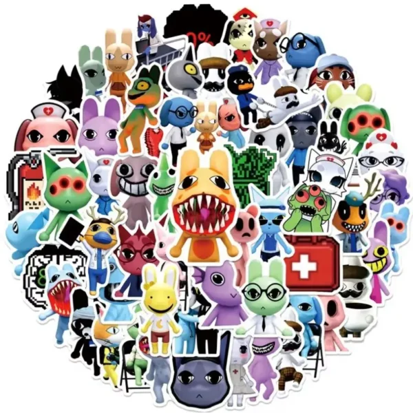 60-piece horror cartoon sticker pack for laptops and phones — Image 1 of 7