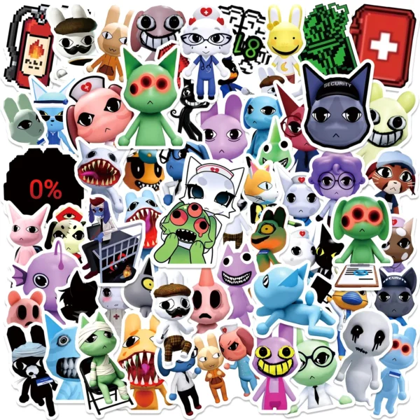 60-piece horror cartoon sticker pack for laptops and phones — Image 2 of 7