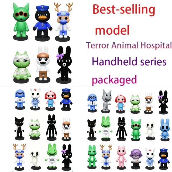 Animal Hospital PVC deer doctor and cat nurse doll set — Image 2 of 9
