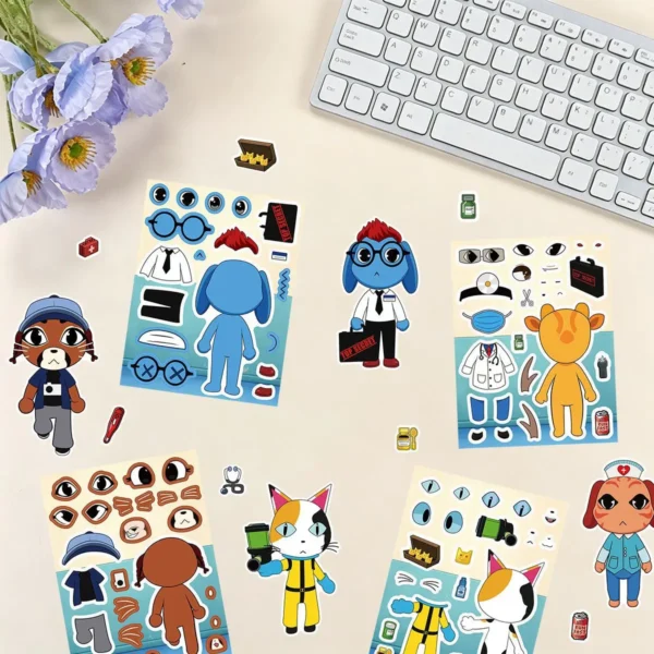 Animal hospital horror make-a-face sticker sheets — Image 5 of 7